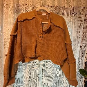 Urban Outfitters Cropped Warm Orange Knit